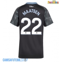 Camisa de time de futebol Aston Villa Ian Maatsen #22 Replicas 2º Equipamento Feminina 2025-26 Manga Curta
